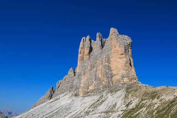 Vista Panorâmica Três Picos Lavaredo Parede Sul Dolomitas — Fotografia de Stock