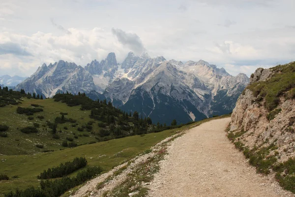 Monte Cristallo Vanaf Prato Piazza Dolomieten — Stockfoto