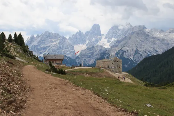 Monte Cristallo Von Prato Piazza Dolomiten — Stockfoto