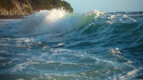 Tuapse Russie Juillet 2018 Paysage Marin Bleu Été Ralenti Près — Video