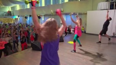 Novosibirsk, Rusya, 18 Mart 2018: Fitness Festivali 