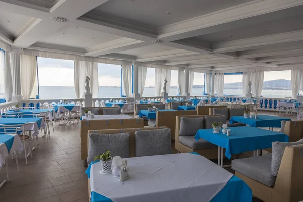 Restaurang Inredning Lyxhotell Nära Havet — Stockfoto