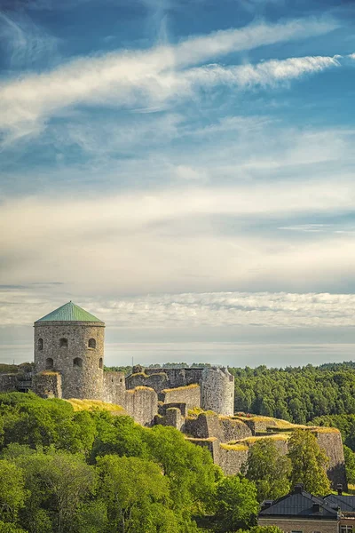 Fortaleza Bohus Encuentra Largo Antigua Frontera Sueca Noruega Kungalv Bohuslan — Foto de Stock