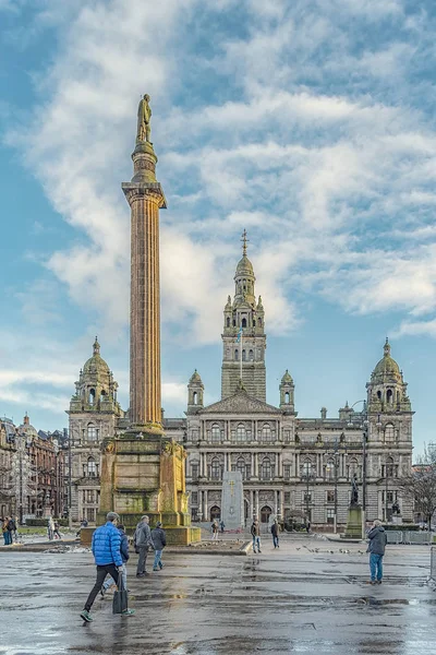Glasgow Skottland Februari 2014 City Chambers George Square Glasgow Skottland — Stockfoto