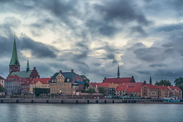 Cidade Helsingor Dinamarca Outro Lado Porto — Fotografia de Stock