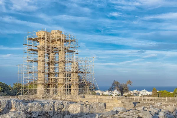 Die Akropolis Von Rhodos Ist Ein Tempel Aus Der Klassischen — Stockfoto