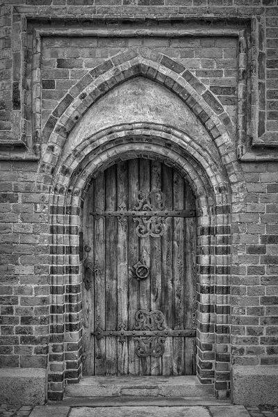 Una Delle Porte Laterali Della Cattedrale Roskilde Danimarca — Foto Stock