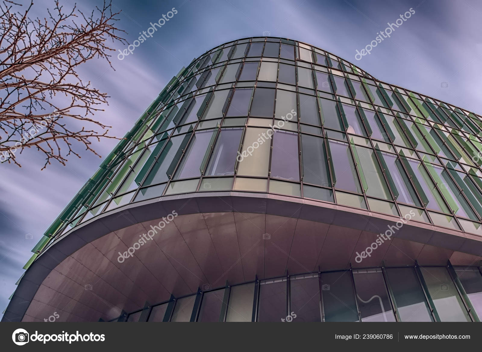 Malmo Sweden January 2019 New Block Glass Vase Construction South