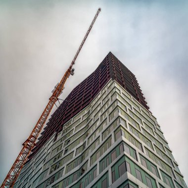 New building at Hyllie in Malmo. A new district of Malmo, for a project encompassing approximately 45,000 square feet.