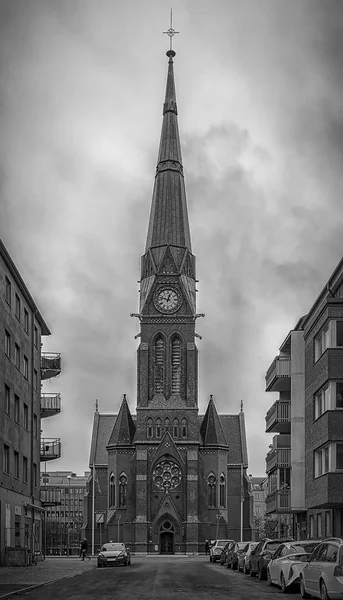 Церковь Густава Адольфа Южной Части Города Хельсингборг Швеции — стоковое фото