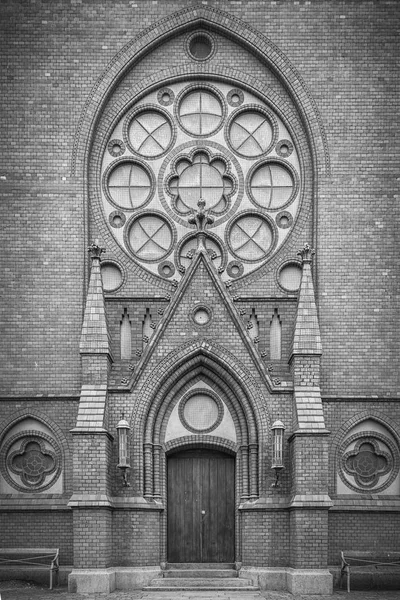 Egy Ajtó Svédország Helsingborg Város Southside Gustav Adolfs Templom — Stock Fotó