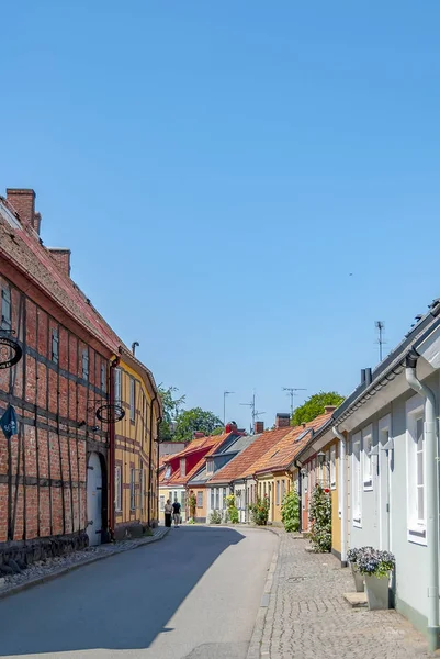 Σκηνή Δρόμου Από Σουηδική Πόλη Του Ystad — Φωτογραφία Αρχείου