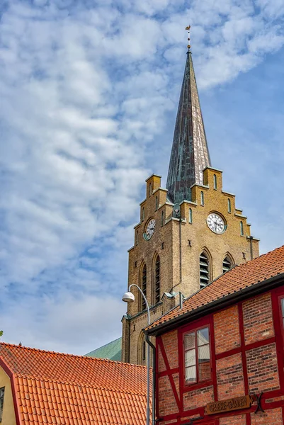 Halmstads Saint Миколаївський Храм Халланд Швеції — стокове фото