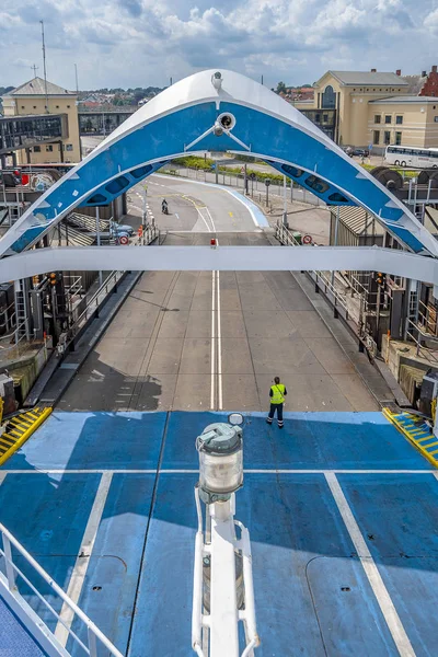 Ein Bild Einer Passagierfähre Die Zwischen Helsinborg Schweden Und Helsingor — Stockfoto