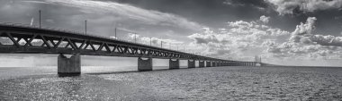 Oresundsbron siyah ve beyaz Panorama