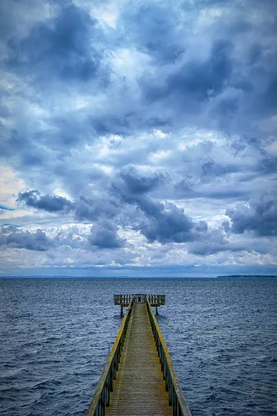 Landskrona fából készült móló — Stock Fotó