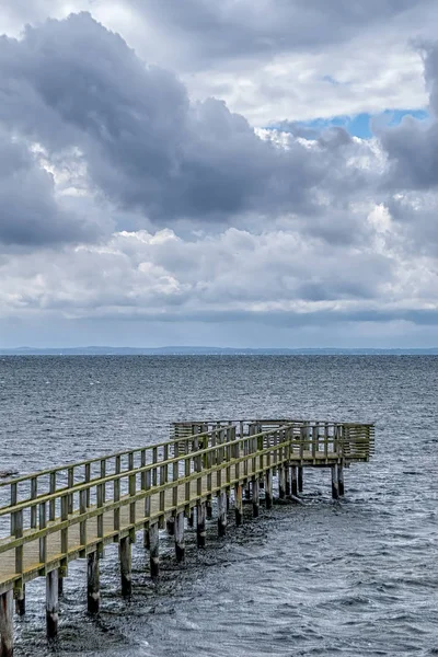 Landskrona drewniane molo — Zdjęcie stockowe