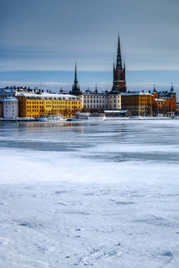 Kış donmuş Stockholm