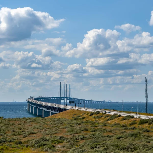 Oresundsbron z Švédským vrchem — Stock fotografie