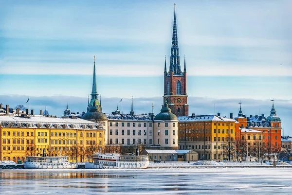 Stockholm Gamla Stan Winter landskap — Stockfoto