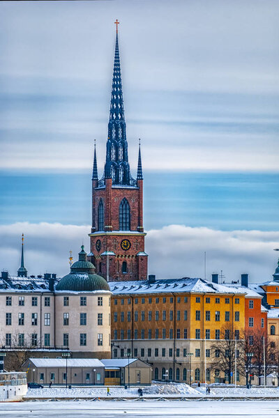 Стокгольмский Гамла Стан Зимний вид
