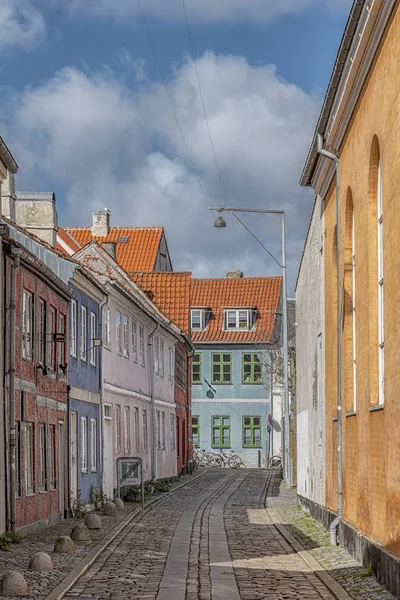 Utsikt över Helsingor Narrow Street — Stockfoto