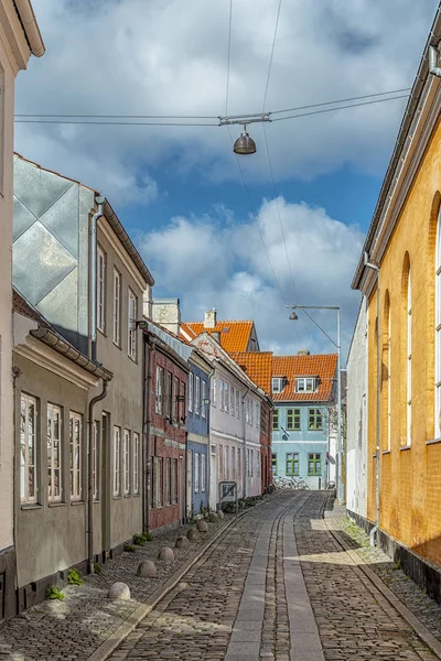 Wąska ulica Helsingor — Zdjęcie stockowe