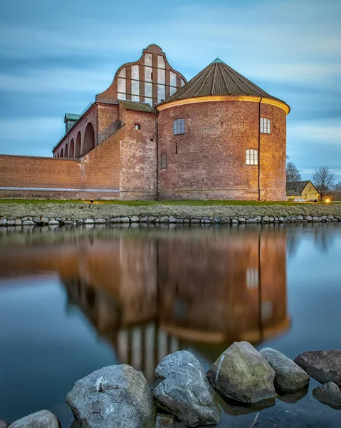 Zitadelle von Landskrona nach Sonnenuntergang — Stockfoto