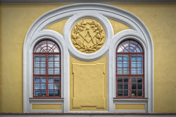 Karlskrona art deco Window — Zdjęcie stockowe