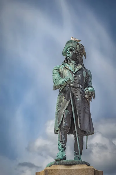 Karlskrona szobra Karl XI király — Stock Fotó