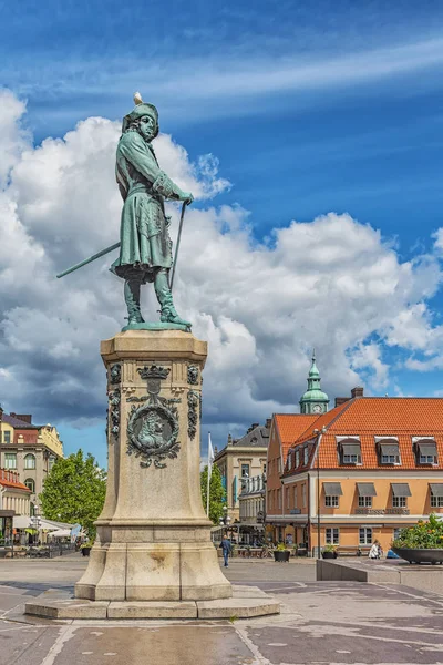Karlskrona Stotorget Statue Editorial — Stock Photo, Image