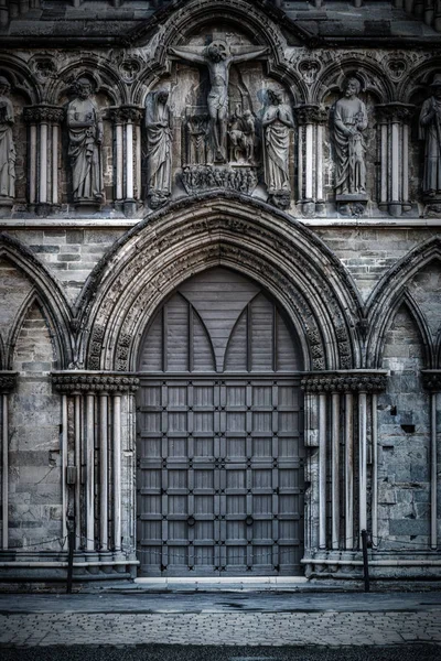 Trondheim Nidaros Katedrali Ana Kapı — Stok fotoğraf