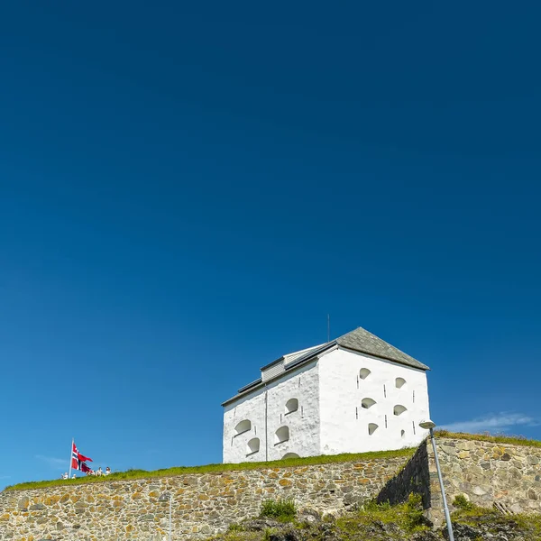 Trondheim Kristiansten Kalesi Aşağıdan — Stok fotoğraf