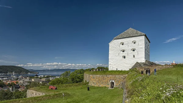 Trondheim Kristiansten Fortress z widokiem na miasto — Zdjęcie stockowe