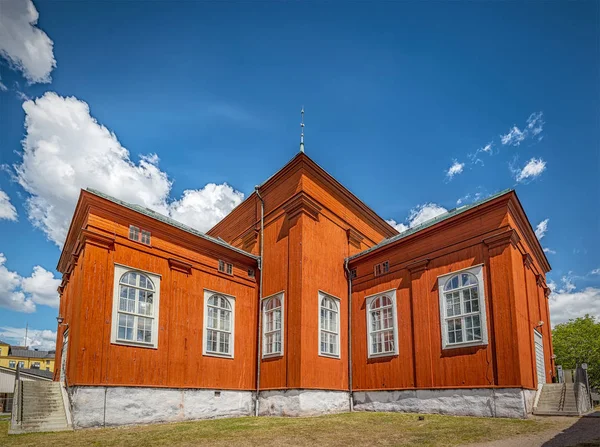 Karlskrona Almirantado de madeira Igreja Canto Simetria — Fotografia de Stock