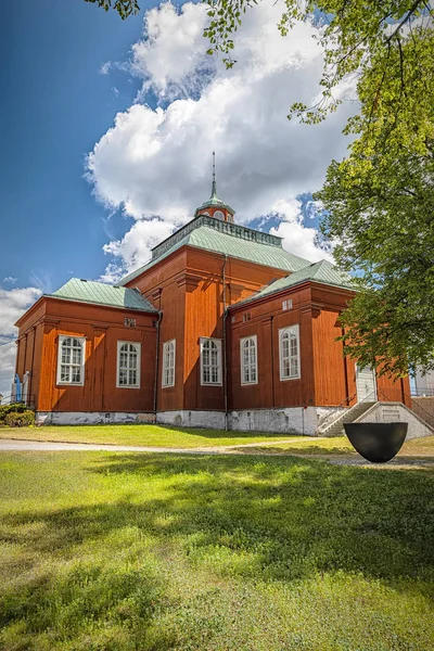 Karlskrona Ναυαρχείο ξύλινη εκκλησία πορτρέτο σύνθεση — Φωτογραφία Αρχείου