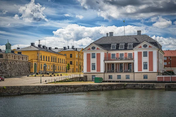 Condado de Karlskrona governadores edifício lado do Porto — Fotografia de Stock