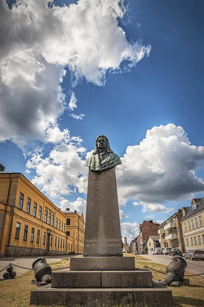 Karlskrona Erik Dahlberg Heykeli Büstü — Stok fotoğraf