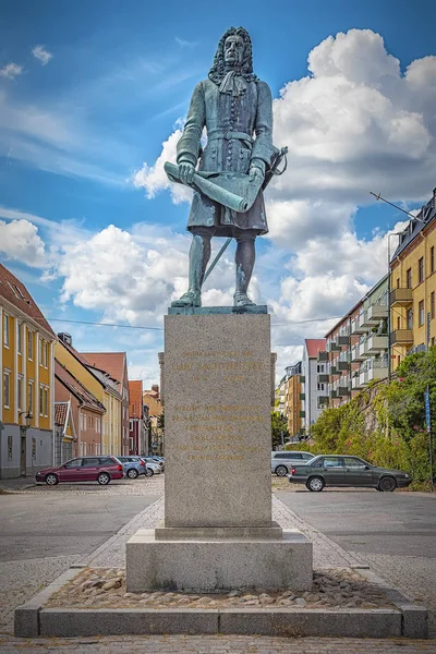 Karlskrona hans Wachtmeister staty monument — Stockfoto