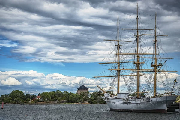 Karlskrona Museo Naval Tallado Paisaje — Foto de Stock