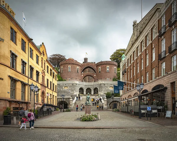 Helsingborg Karnan Uchovávejte na hlavním městském náměstí — Stock fotografie