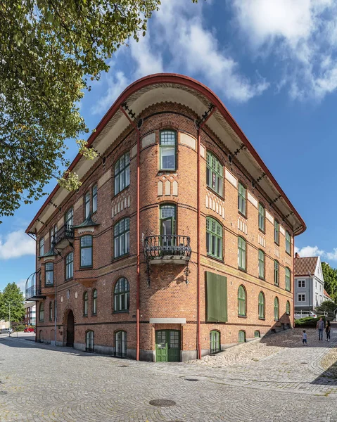 Karlshamnův cihlový dům — Stock fotografie