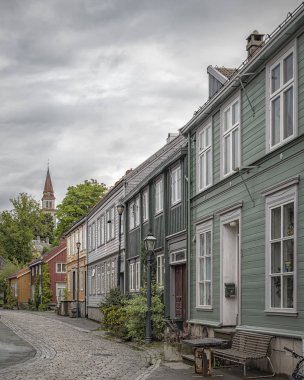 Trondheim Bakklandet Yan Sokak