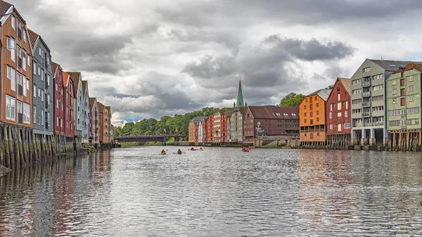 Muelle del río Trondheim — Foto de Stock