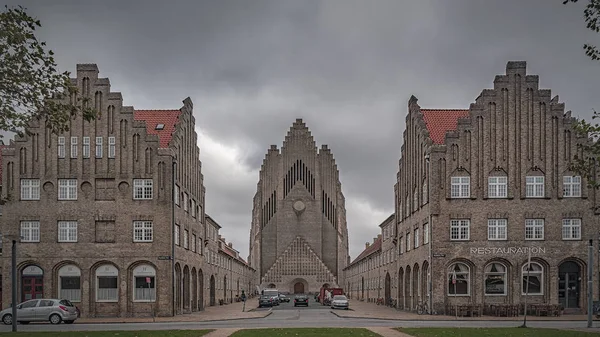 Копенгаген Грундтвигс Церковь Панорама — стоковое фото