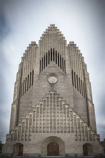 Copenhagen Grundtvigs Facciata anteriore della Chiesa in simmetria — Foto Stock