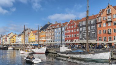 Kopenhag Nyhavn Bölgesi Panoraması
