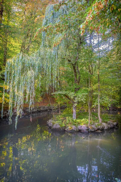 Helsingborg ramlosa brunnspark 오리 연못 — 스톡 사진