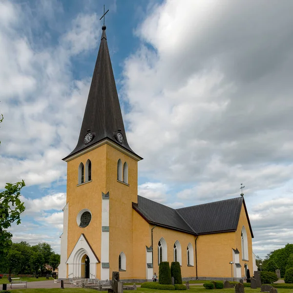 Kostel Broby Byl Postaven Gotickém Stylu Obnovy Architektury — Stock fotografie