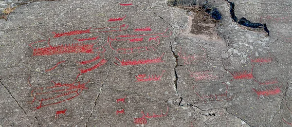 Himmelstalund Large Park Famous Having One Sweden Biggest Collection Petroglyphs — Stock Photo, Image